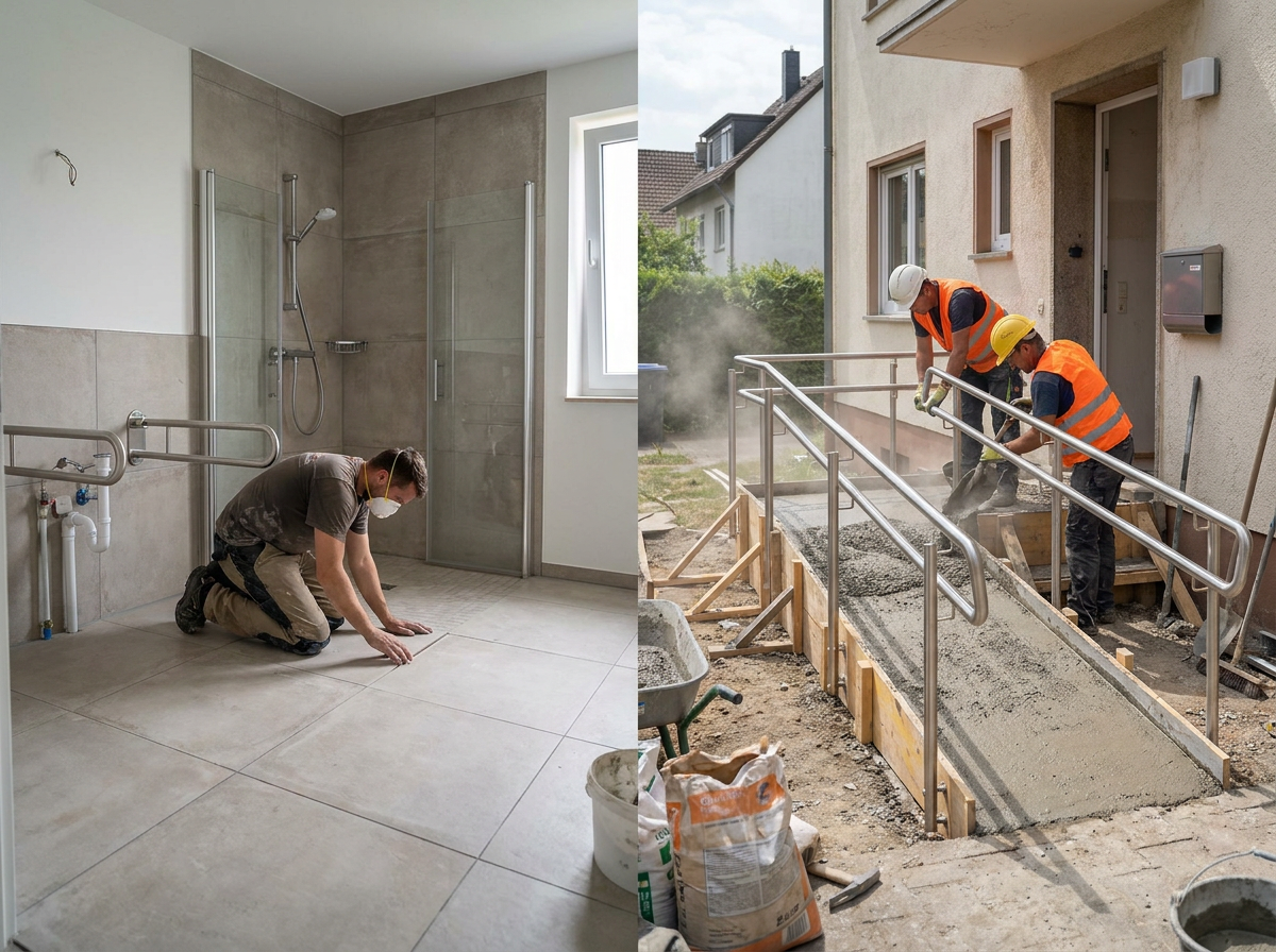 magnific ultra realistic splitscene construction photograph 36966